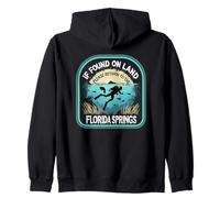 Si se encuentra en tierra, regrese al buceo en Florida Springs Sudadera con Capucha