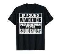 Si se lo Encuentra preguntándose, regrese a los Estudiantes de Segundo Grado 2do 2 Camiseta gráfica económica, Hombre, Negro, XL