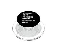 Si se Mueve es biología si apesta es química física PopSockets PopGrip para MagSafe