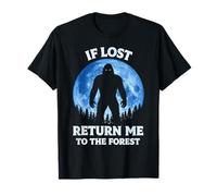 Si se Pierde, devuélveme al Bosque Bigfoot Sasquatch Moon Camiseta