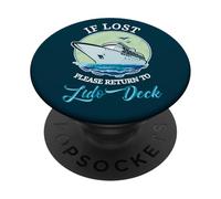 Si se Pierde, regrese a Lido Deck Funny Cruising PopSockets PopGrip Adhesivo