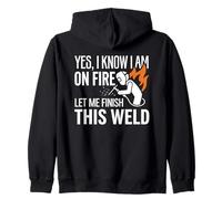 Sí, sé Que Estoy en Llamas Soldador Soldadura Identidad Humor Sudadera con Capucha