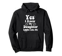 Sí, sé Que mi Hija se Parece a mí Funny Mom Dad Groovy Sudadera con Capucha