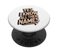 Sí, sé Todos Sus Nombres Funny Husky Kennel PopSockets PopGrip Adhesivo