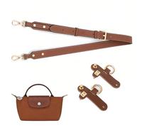 SI SEN Bandolera de piel para bolso, bandolera de piel ajustable, correas para bolsos con ganchos, para bolsos de mujer, marrón