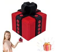 SI SEN Caja de Regalo de Broma, Caja de Regalo Realmente Molesta, Caja de Regalo Impresa en 3D con Tornillos, para Caja de Regalo Novedosa Navidad (Rojo)