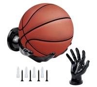 SI SEN Soporte para pelotas de baloncesto, soporte para pelotas de baloncesto con 4 tornillos, soporte de pelota de fútbol en forma de palmera, soporte de pared para baloncesto, fútbol, golf, tenis