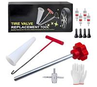 SI SEN Valvulas para Neumaticos, Obus Valvula Rueda Coche, 13 Unidades, Extractor de válvulas y Kit de reparación, Extractor de válvulas de neumáticos, para Coche, Moto, Bicicleta