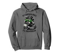 Si Shenan Una Vez Voy a Shenanigan Mapache Día de San Patricio Sudadera con Capucha