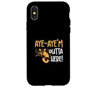 Sí, sí, me voy de aquí, Divertidos Amantes de los Primates susurradores de Aye-Aye Carcasa para iPhone X/XS