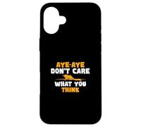 Sí, sí, no me Importa lo Que piensen: Divertidos fanáticos de Aye-Aye Primate Carcasa para iPhone 16 Plus