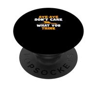Sí, sí, no me Importa lo Que piensen: Divertidos fanáticos de Aye-Aye Primate PopSockets PopGrip Adhesivo