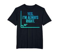 Sí, Siempre Tengo razón Auditor Divertido Auditoría Contable Auditoría Camiseta, Hombre Tallas Grandes, Negro, 3X Alto