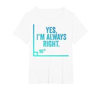 Sí, Siempre Tengo razón Auditor Divertido Auditoría Contable Auditoría Camiseta, Mujer Tallas Grandes, Blanco, 2XL Grande