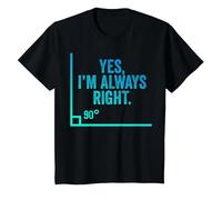 Sí, Siempre Tengo razón Auditor Divertido Auditoría Contable Auditoría Camiseta, Niños, Negro, 2 años