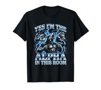 Sí, Soy el Alfa en Esta habitación - Funny Wolf Meme Chicos Hombres Camiseta