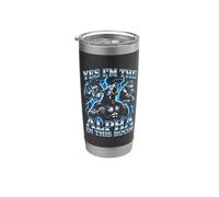 Sí, soy el alfa en esta habitación - Funny Wolf Meme Chicos Hombres Vaso térmico de acero inoxidable de doble pared
