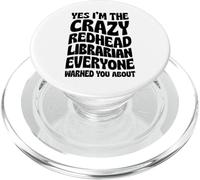 Sí, Soy el Bibliotecario pelirrojo Loco del Que Todo el Mundo te advirtió PopSockets PopGrip para MagSafe