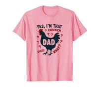 Sí, Soy Ese Pollo papá adivina qué Humor Trasero para Padres Camiseta, Hombre, Rosado, S