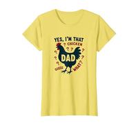 Sí, Soy Ese Pollo papá adivina qué Humor Trasero para Padres Camiseta, Mujer, Limón, M