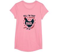 Sí, Soy Ese Pollo papá adivina qué Humor Trasero para Padres Camiseta, Niñas, Rosado, Mediano