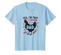 Sí, Soy Ese Pollo papá adivina qué Humor Trasero para Padres Camiseta, Niños, Azul Bebé, 6 años
