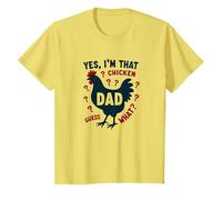 Sí, Soy Ese Pollo papá adivina qué Humor Trasero para Padres Camiseta, Niños, Limón, 6 años