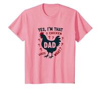 Sí, Soy Ese Pollo papá adivina qué Humor Trasero para Padres Camiseta, Niños, Rosado, 4 años