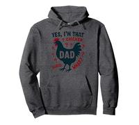 Sí, Soy Ese Pollo papá adivina qué Humor Trasero para Padres Sudadera con Capucha, Unisex para Adultos, Jaspeado Oscuro, M