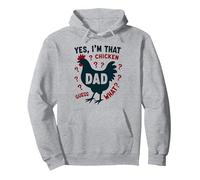 Sí, Soy Ese Pollo papá adivina qué Humor Trasero para Padres Sudadera con Capucha, Unisex para Adultos, Gris Jaspeado, XXL