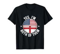 Sí, soy los dos Inglaterra USA Camiseta