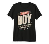Sí, Soy un Chico No, no Estoy cortando mi Cabello Largo Boy Humor Camiseta Premium