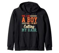 Sí, Soy un niño no, no Estoy cortando mi Pelo Largo Regalo para niños Sudadera con Capucha