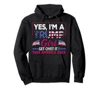 Sí, Soy una Chica de Trump, Get Over It, Divertido Disfraz de Amante de Trump Sudadera con Capucha