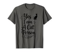 Sí, Soy una Persona de Gatos, Divertidos Amantes de los Gatos, mamás y papás Camiseta