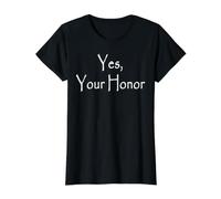 Sí, Su Señoría Camiseta gráfica económica, Mujer, Negro, M