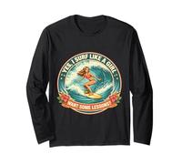 Si Surf como Una Chica Quiero Algunas Lecciones Surfista Surfing Lindo Manga Larga