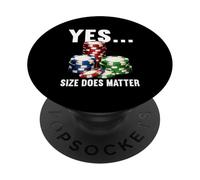 Sí Tamaño Importa Poker Jugador Divertido Casino Chips Poker PopSockets PopGrip Adhesivo