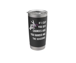 SI TE CORTO OPORTUNIDADES ME ENTREGAS LAS TIJERAS Meme Vaso térmico de acero inoxidable de doble pared