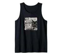 SI TE Estoy JUZGANDO EN Tranquilo Este Momento Gato Negro Camiseta sin Mangas