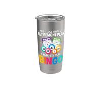 Sí, tengo un plan de jubilación Planeo jugar al amante del bingo Vaso térmico de acero inoxidable de doble pared