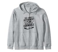 Sí, Tengo un Plan de jubilación Planeo Jugar Cornhole Sudadera con Capucha