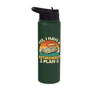Sí, tengo un plan de jubilación - Pontoon Captain Pontooning Stainless Steel Insulated Water Bottle