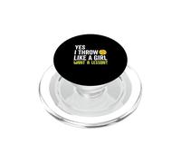 Sí, Tiro como una Chica Quiero una lección Softbol Mujeres PopSockets PopGrip para MagSafe