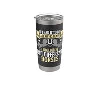 Si tuviera que hacer todo ama Horse Derby Horse Racing Vaso térmico de acero inoxidable de doble pared