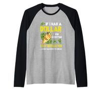 Si tuviera un dólar por cada vez que me distraía el helado Camiseta Manga Raglan