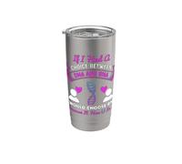 si tuviera una elección entre ADN y ARN Funny Biology Pun Vaso térmico de acero inoxidable de doble pared