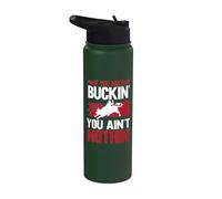 Si usted no Buckin usted no es nada Bull Riding Stainless Steel Insulated Water Bottle