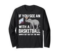 Si Ves A Un Elefante con Un Traje De Baloncesto Baloncesto Manga Larga