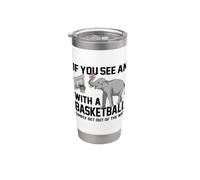 Si Ves A Un Elefante Con Un Traje De Baloncesto Baloncesto Vaso térmico de acero inoxidable de doble pared